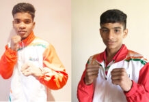 एशियाई युवा और जूनियर बॉक्सिंग : विश्वनाथ-रमन का अंतिम चार में इंट्री से पदक पक्का India's Vishwanath Suresh (Left) and Raman