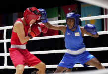 Ashish, Monika , Govind and Varinder enter in finals India's Monika (in Blue) in action during the women’s 48kg semi-finals at the 2022 Thailand Open International Boxing Tournament in Phuket on Wednesday, April 6, 2022