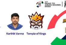 Shikhar, Karthik & Team Temple of Kings seal 2022 Asian Games spot