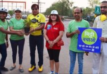 लखनऊ के साइकिलिंग खिलाड़ियों ने साइक्लोथॉन से दिया मिट्टी बचाओ का संदेश