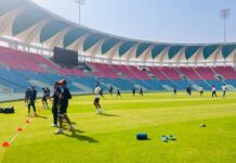 उत्तर प्रदेश रणजी टीम में शामिल खिलाड़ियों ने किया जोरदार अभ्यास