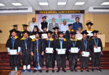 इंटीग्रल विश्वविद्यालय के पॉलिटेक्निक विभाग में 490 स्टूडेंट्स को मिला डिप्लोमा