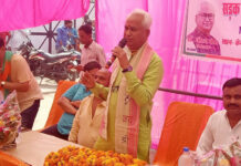 लोनिवि ने मामा चौराहा से केवी अलीगंज तक शुरु किया सड़क सुधार कार्य