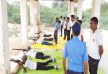 नेवी एनसीसी कैडेटों ने प्रशिक्षण शिविर में की फायरिंग की प्रैक्टिस