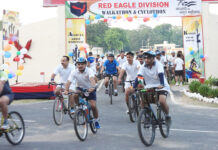 सायक्लोथोन प्रतियोगिता में 150 प्रतियोगियों ने पूरी की 45 किलोमीटर की दूरी