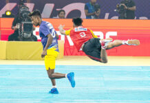Mumbai Khiladis, Odisha Juggernauts first wins in Ultimate Kho Kho Players in aciton during the match between Odisha Juggernauts and Chennai Quick Guns on the second day of Ultimate Kho Kho in Pune on Monday August 15, 2022