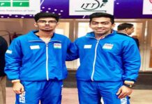 Surat all decked up as table tennis action set to kick off Manav (L) and Harmeet (R)