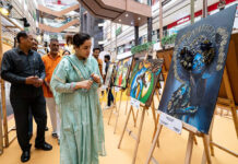 युवा कलाकारों ने पेटिंग में पश्चिमी और भारतीय कला रूपों को किया प्रदर्शित