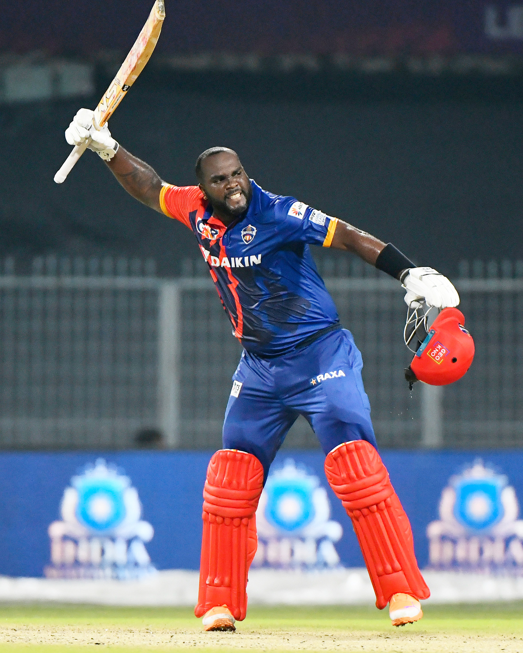 Nurse of india capitals after his 100 in the India capitals played against Guajarath Giants in the match no 1 of the Legends League Cricket T20 played at Edens Gardens, Kolkata on 17/09/2022. Pic: LLCT20/www.imagesolutionr.in/Ashok Nath Dey