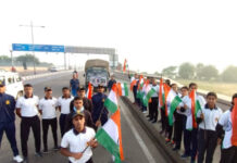 यूपी एयर स्क्वाड्रन एनसीसी लखनऊ के कैडेट्स ने रन फार यूनिटी में लिया हिस्सा