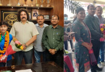 एशियन यूथ एथलेटिक्स में रजत पदक विजेता एथलीट सुनीता देवी का हुआ स्वागत