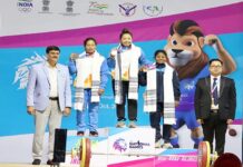 मीराबाई, भवानी, इलावेनिल को स्वर्ण, एथलेटिक्स में टूटे नौ गेम्स रिकॉर्ड पोडियम पर मीराबाई चानू