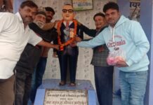 डॉ भीम राव अम्बेडकर की प्रतिमा की सफाई, धुलाई कर किया माल्यार्पण