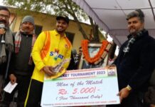तरुन के कमाल से दिल्ली चैलेंजर्स मेजर अमिय त्रिपाठी क्रिकेट के अंतिम चार में