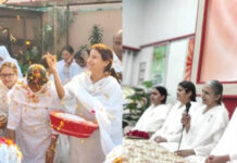 एक- दूसरे पर फूल बरसाए और माहौल पारंपरिक फगुआ गया