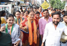 भाजपा के चुनाव प्रचार रथ को हरी झंडी दिखाकर किया रवाना