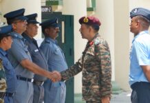 5 यूपी एअर स्कवाड्रन एनसीसी के शिविर में ब्रिगेडियर नीरज पुनेठा ने किया निरीक्षण