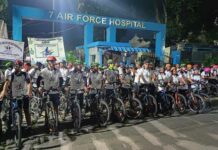 वायु सेना अस्पताल, कानपुर के गो ग्रीन साइक्लोथॉन में बड़ी संख्या में लोगों ने लिया हिस्सा