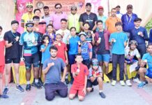 बालक अंडर-14 रोड साइकिलिंग में अमन बाजपेयी चैंपियन