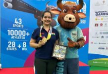 अपने पहले नेशनल गेम्स में अंजुम मौदगिल ने लगाया स्वर्णिम निशाना