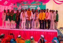 ग्राम बीरमपुर पहाड़ नगर टिकरिया गोसाईगंज लखनऊ में हुआ स्वागत समारोह