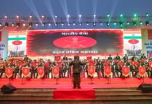 आर्मी सिम्फनी बैंड की देश भक्ति की धुनों से सेना दिवस 2024 समारोह की शुरुआत