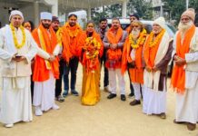 मथुरा से अयोध्या जा रही हिन्दू महासभा की यात्रा लखनऊ पहुंची