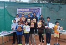 सानिध्य द्विवेदी ने गणतंत्र दिवस टेनिस टूर्नामेंट में जीते दोहरे खिताब