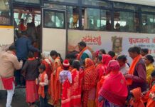 सरोजनीनगर के 5 ‘तारा शक्ति केंद्रों’ की महिलाओं ने किए रामलला के दर्शन