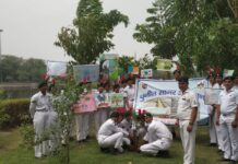 नेवी एनसीसी कैडेटों ने गोमती रिवर फ्रंट पर वृक्षारोपण से मनाया विश्व पर्यावरण दिवस