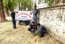 विश्व पर्यावरण दिवस पर 5 यूपी एअर स्क्वाड्रन एनसीसी कैडेटों ने किया वृक्षारोपण