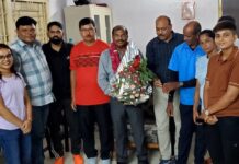बी.आर.वरुण का एथलेटिक्स से जुड़े खिलाड़ियों ने किया स्वागत व अभिनंदन
