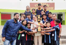 ताइक्वांडो चैंपियनशिप की विजेता हार्नर कॉलेज के खिलाड़ी सम्मानित