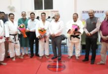 जूडो संघ के तीन पदाधिकारियों को ब्लैक बेल्ट की उपाधि