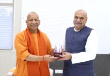 यूपी सीएम योगी आदित्यनाथ से मिले केकेएफआई अध्यक्ष सुधांशु मित्तल