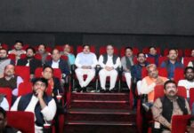 भाजपा प्रदेश अध्यक्ष भूपेंद्र सिंह ने कार्यकर्ताओं संग देखी ‘द सावरमती रिपोर्ट’