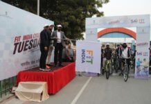 ओलंपिक कांस्य विजेता ललित ने की साइकिलिंग, जगाई फिटनेस की अलख
