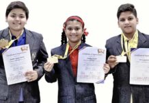 सीएमएस छात्रों ने जीते तीन गोल्ड मेडल