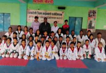 लालगंज रायबरेली में हुआ ताइक्वांडो कलर बेल्ट टेस्ट