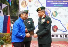 ‘संग्राम 1857’ एनसीसी साइकिलिंग अभियान का लखनऊ में जोरदार स्वागत