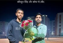 लखनऊ के टेनिस स्टार कौस्तुभ सिंह अब यूपी में नंबर 1