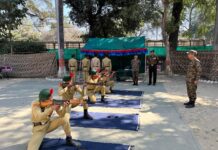 67 यूपी वाहिनी एनसीसी कैडेटो का सी सर्टिफ़िकेट का प्रैक्टिकल आयोजित