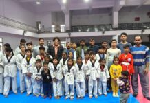 प्रैक्टिस के लिए मिली मैट, खिल उठे चौक स्टेडियम के ताइक्वांडो प्रशिक्षुओं के चेहरे