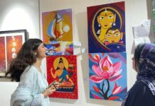 राज्य ललित कला अकादमी में युवा प्रतिभाओं की रंगीन अभिव्यक्ति