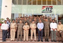 यूपीएसआईएफएस के प्रशिक्षु सैन्य अधिकारियों ने UP-112 को जाना