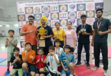 लखनऊ राज्यस्तरीय थाईबॉक्सिंग चैम्पियनशिप में उपविजेता