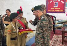 एनसीसी शिविर का ब्रिगेडियर पुनीत श्रीवास्तव ने किया निरीक्षण