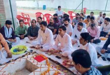 ओमेक्स में विश्वकर्मा पूजा, श्रमिकों और इंजीनियरों ने औजारों की पूजा की