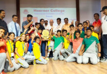 हार्नर कॉलेज में मना पारंपरिक खेल महोत्सव, सेंट जोसेफ कॉलेज बना चैंपियन