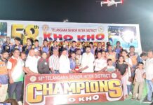 रंगा रेड्डी पुरुषों में और आदिलाबाद महिलाओं में चैंपियन